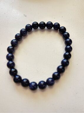 6mm Blue Sandstone Crystal Bracelet
